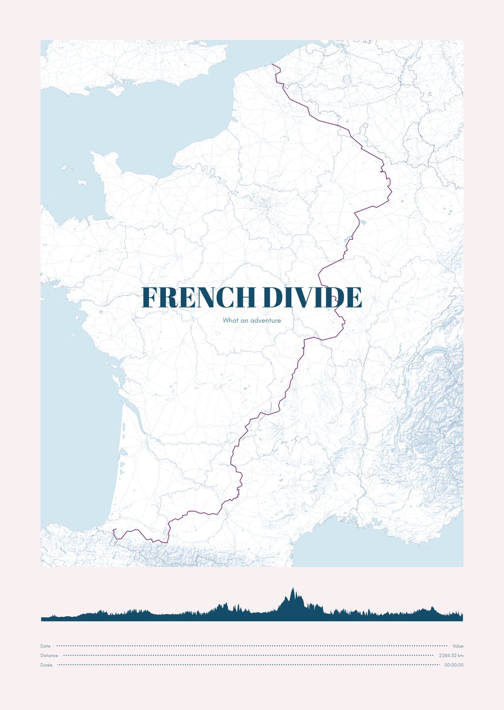Map poster of the  French Divide