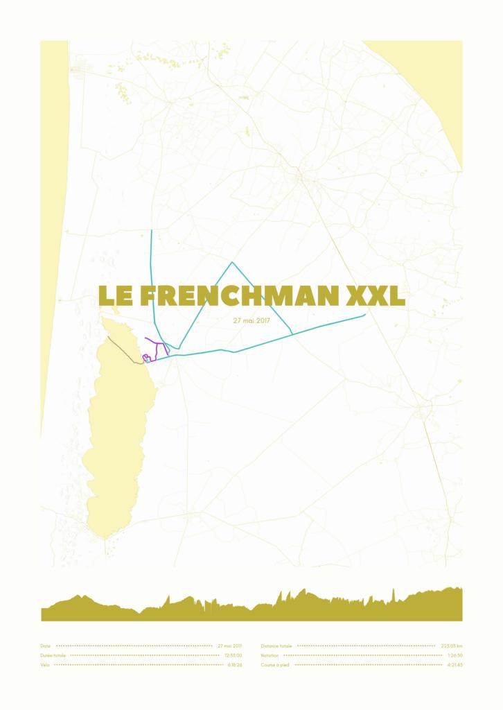 Póster con un mapa de Le Frenchman XXL